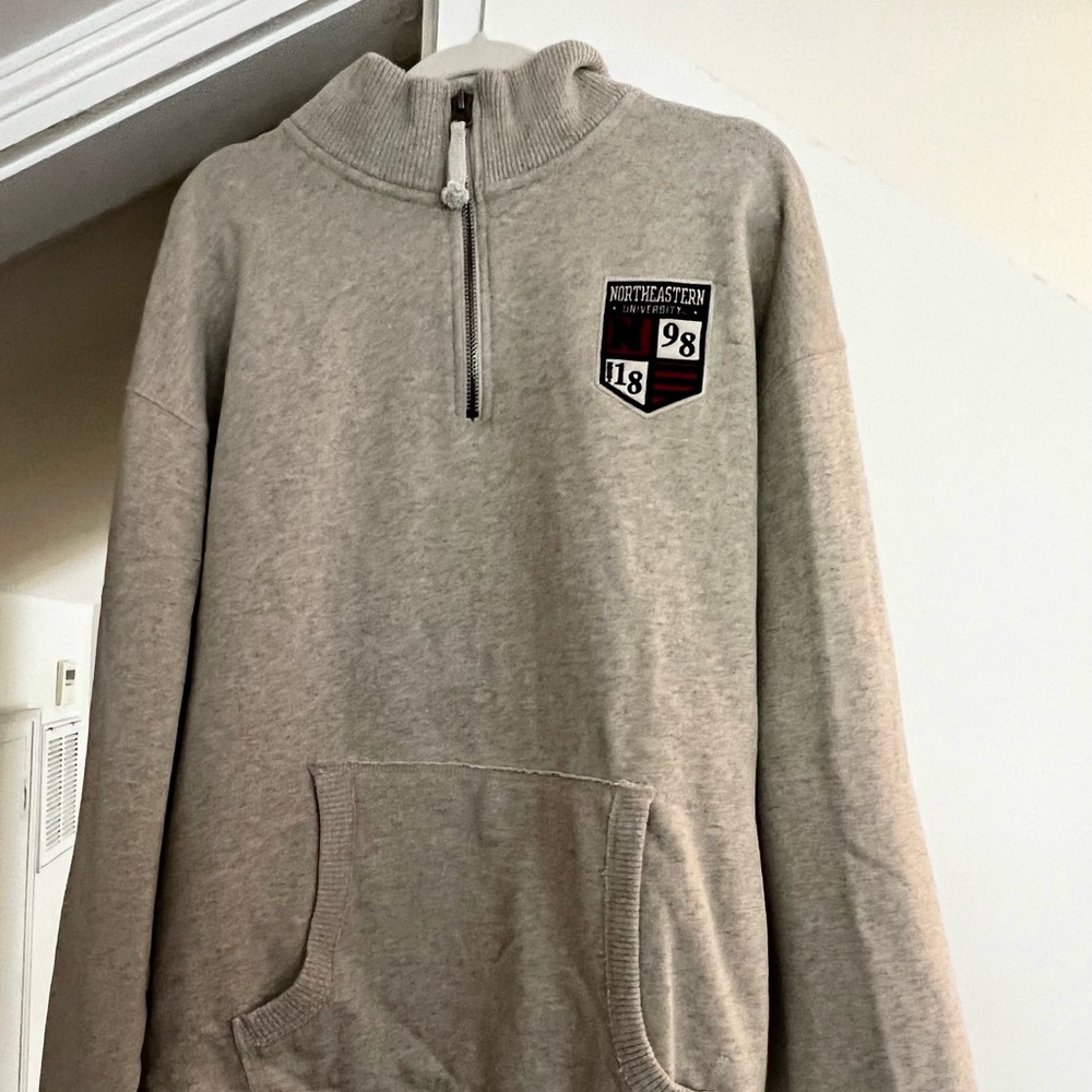 Champion Northeastern University Gray 1/4 Zip XXL